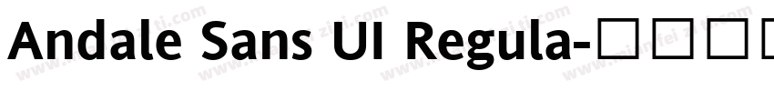 Andale Sans UI Regula字体转换